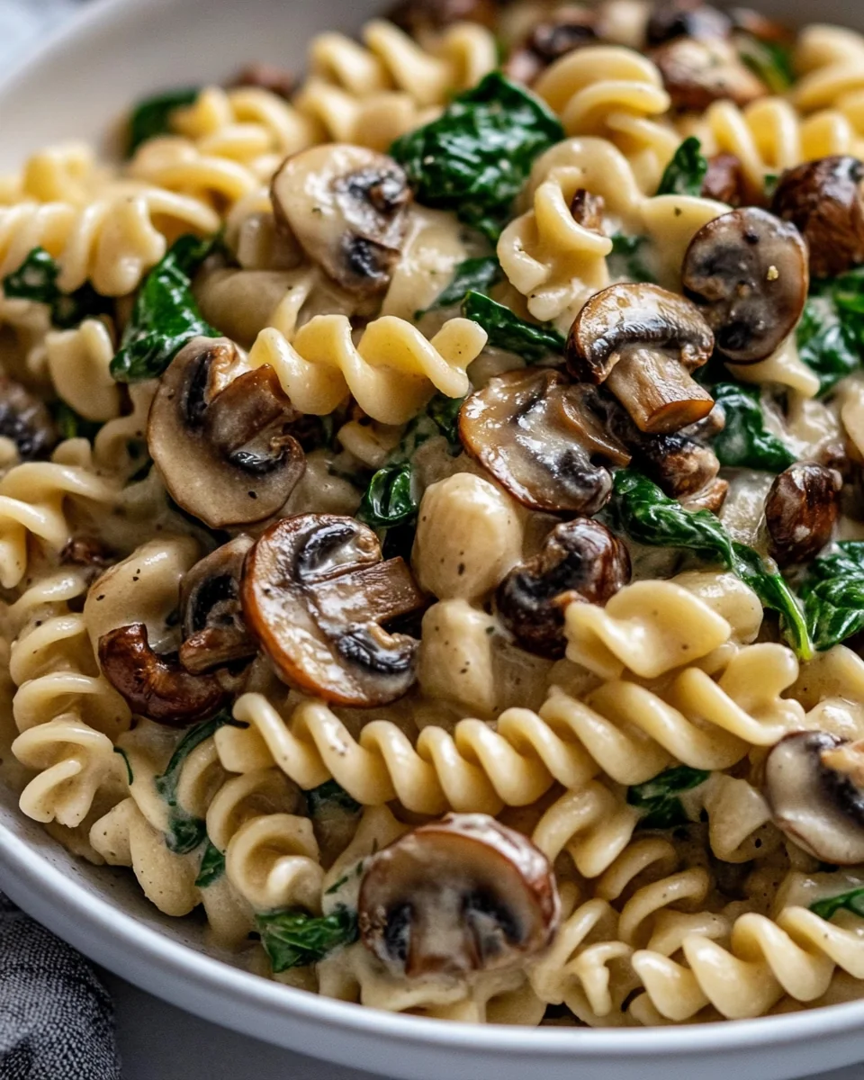 Creamy Spinach and Mushroom Pasta Recipe