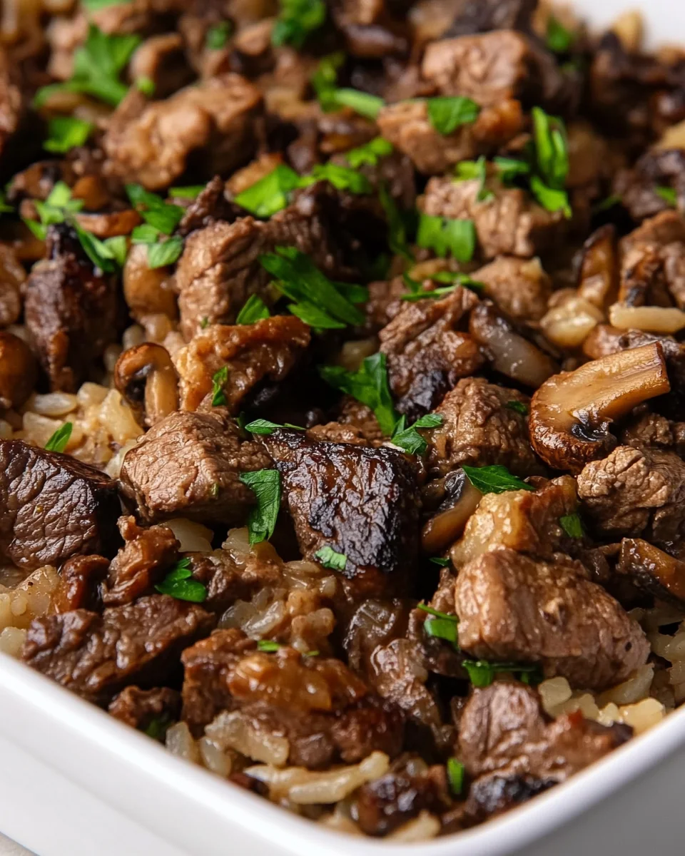 Savory Cube Steak Mushroom Casserole Recipe - additional image