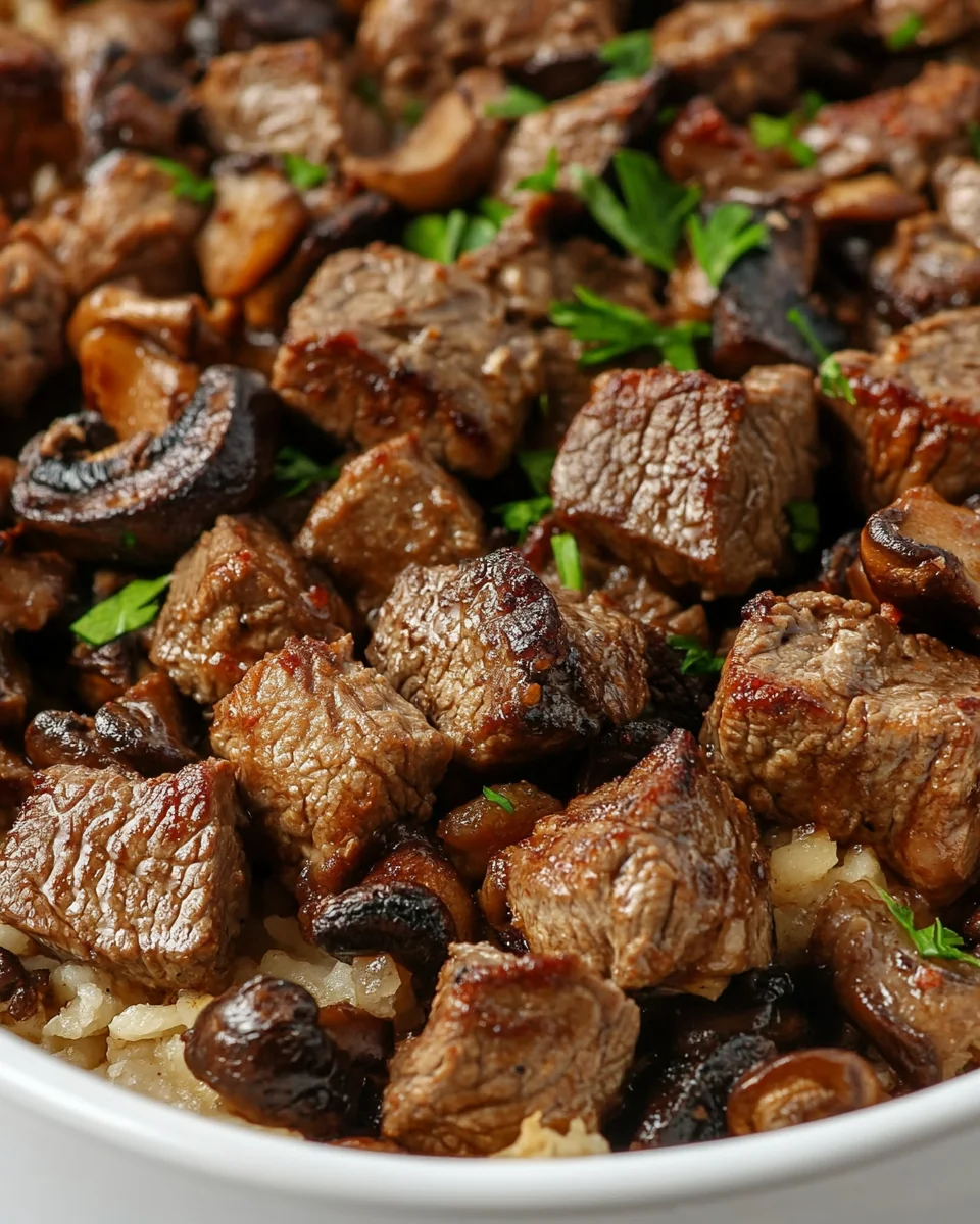 Savory Cube Steak Mushroom Casserole Recipe