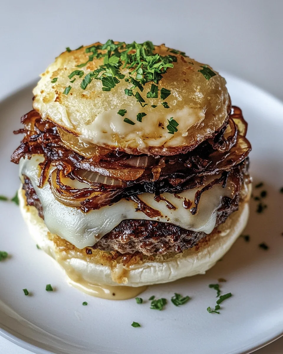 Savory Deconstructed French Onion Burger Recipe