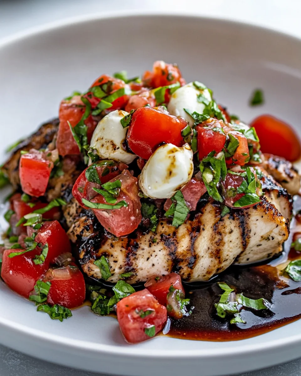 Perfect Balsamic Chicken With Fresh Caprese Salsa