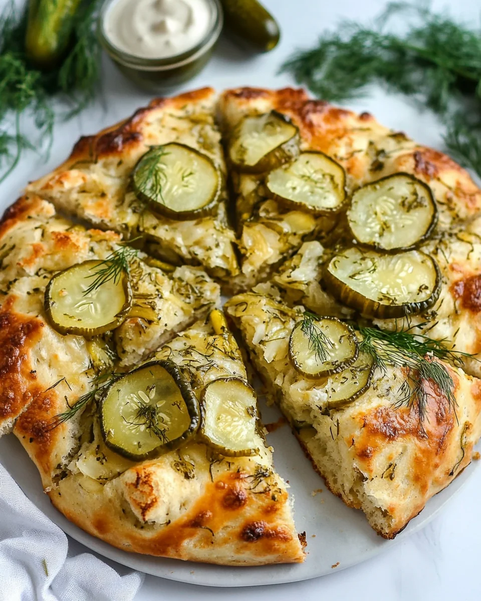 Delicious Homemade Dill Pickle Focaccia Bread - additional image
