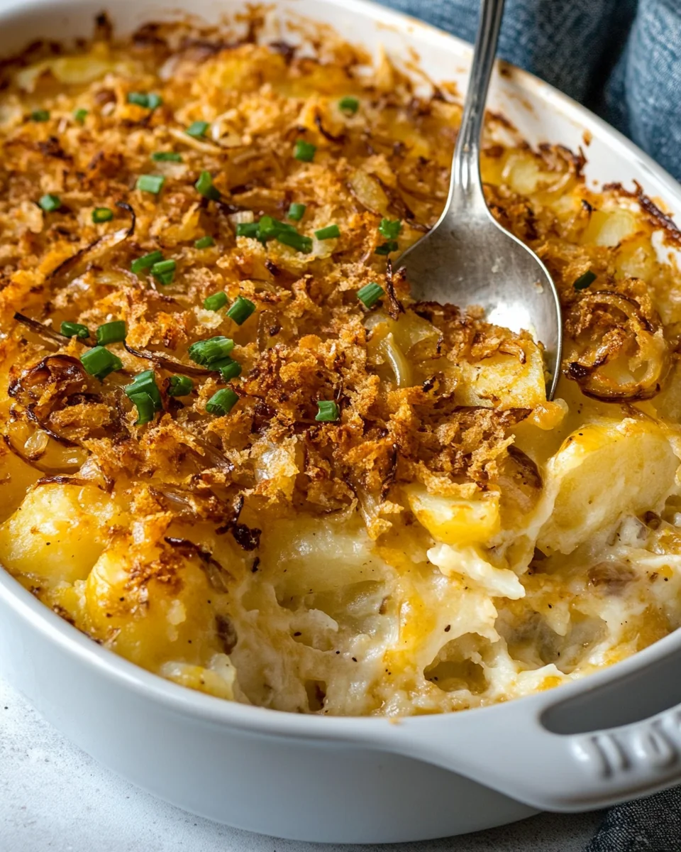 Classic French Onion Funeral Potatoes Recipe