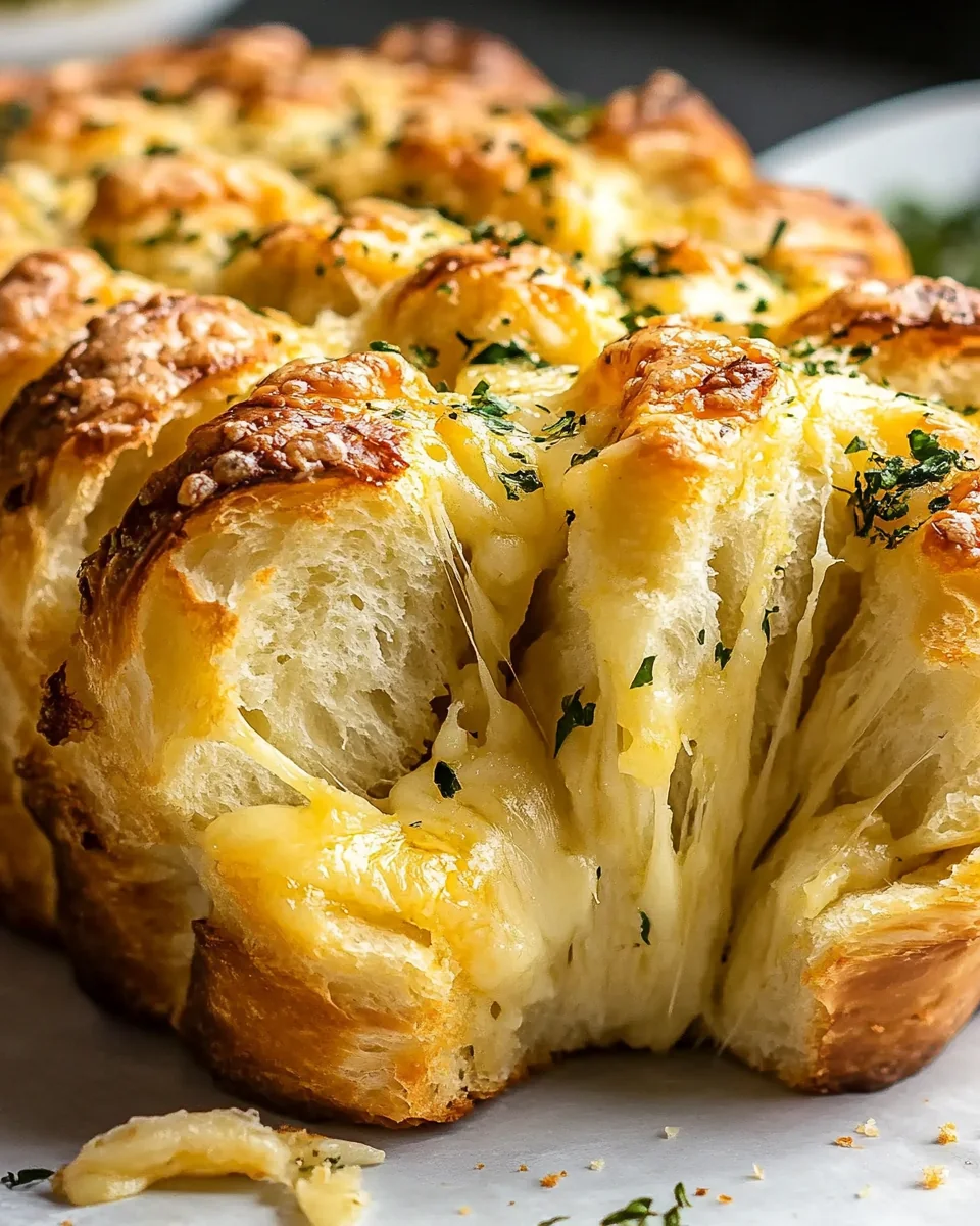 Homemade Cheesy Garlic Pull Apart Bread - additional image