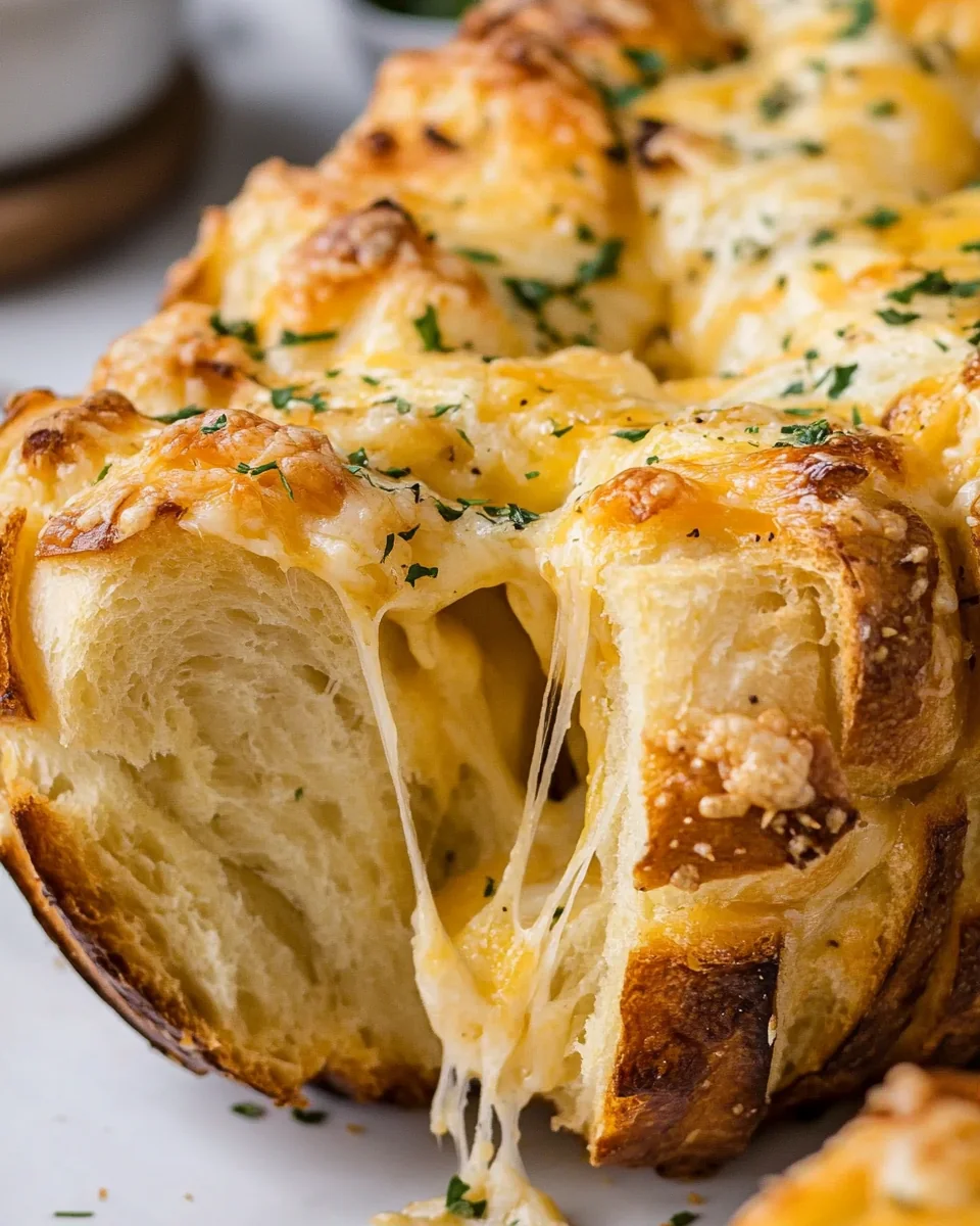 Homemade Cheesy Garlic Pull Apart Bread - additional image