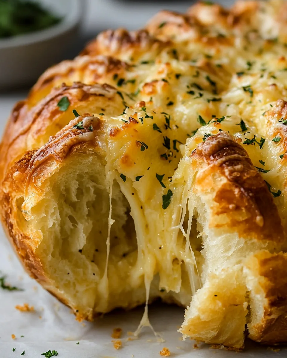 Homemade Cheesy Garlic Pull Apart Bread - additional image