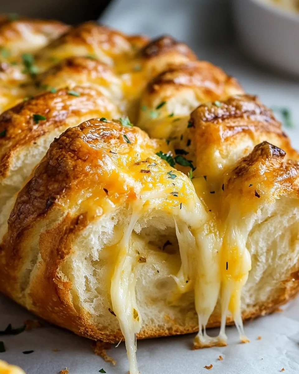 Homemade Cheesy Garlic Pull Apart Bread