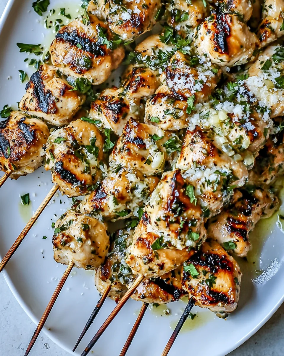 Garlic Parmesan Chicken Skewers: Simple and Delicious Grilled Treats