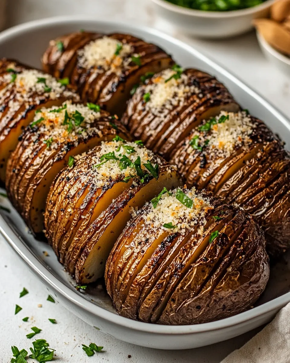 Garlic Parmesan Hasselback Potatoes Made Simple and Delicious