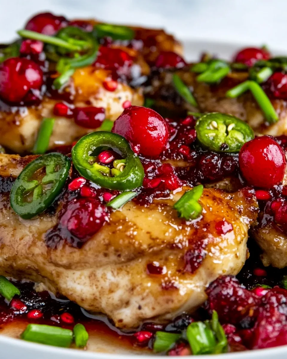 Spicy Sweet Jalapeno Raspberry Chicken