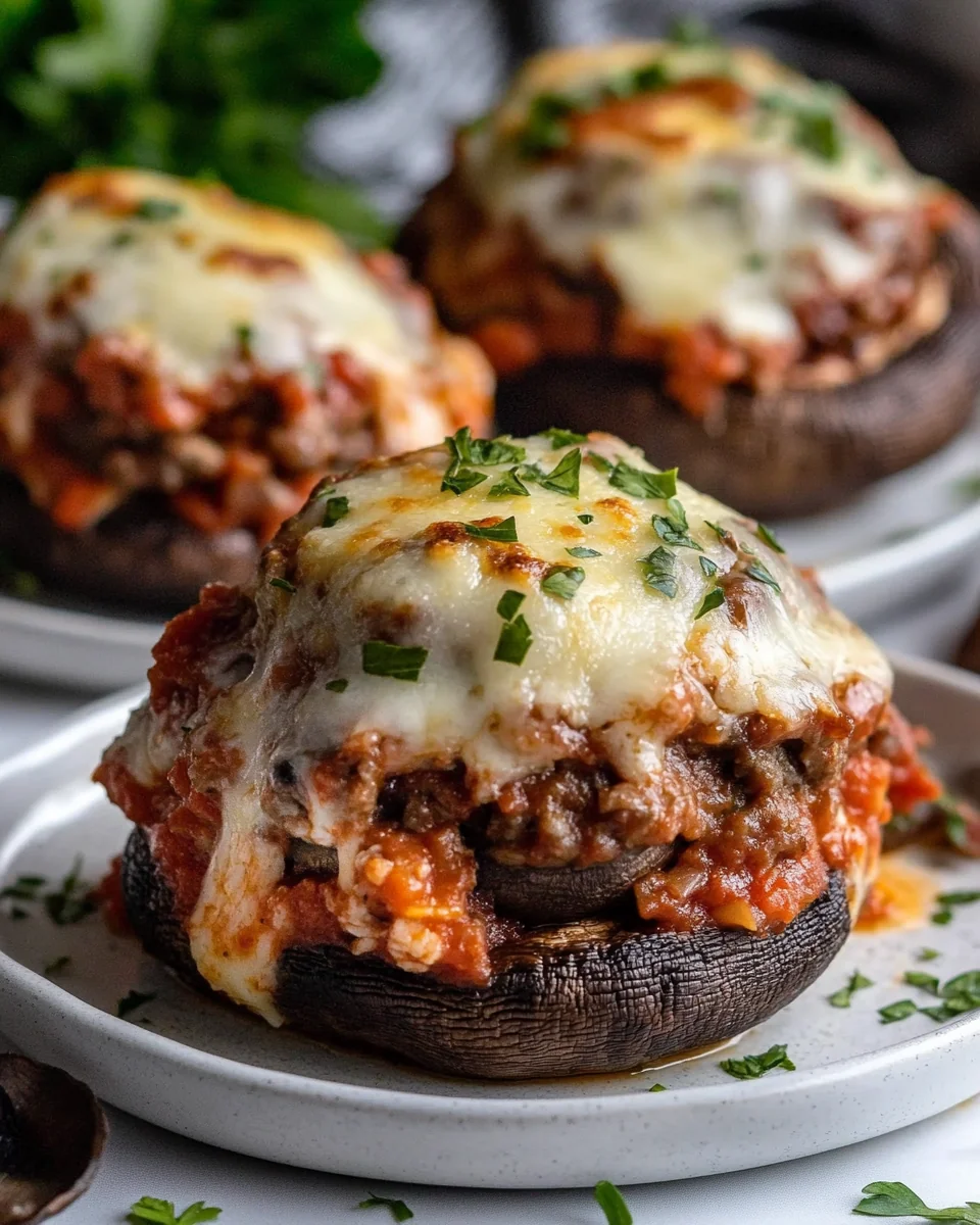Savory Lasagna Stuffed Mushrooms for a Cozy Night
