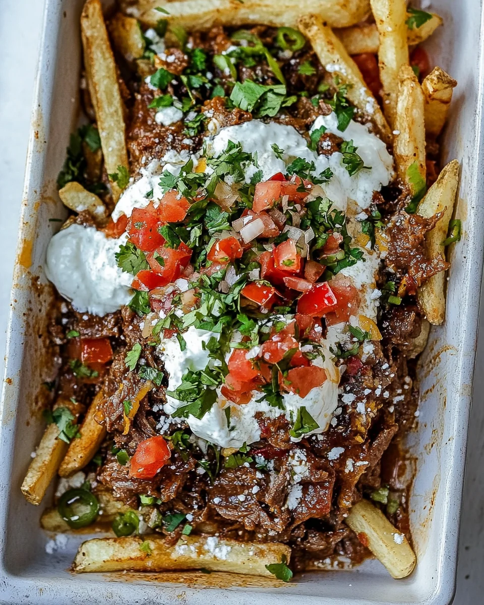 Savory Loaded Shredded Beef Birria French Fries - additional image