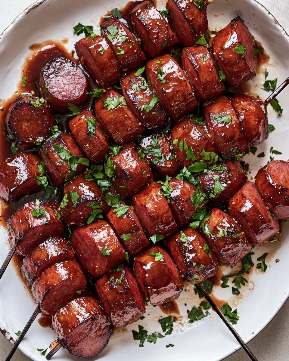 Savory Maple BBQ Hasselback Kielbasa Bites - additional image