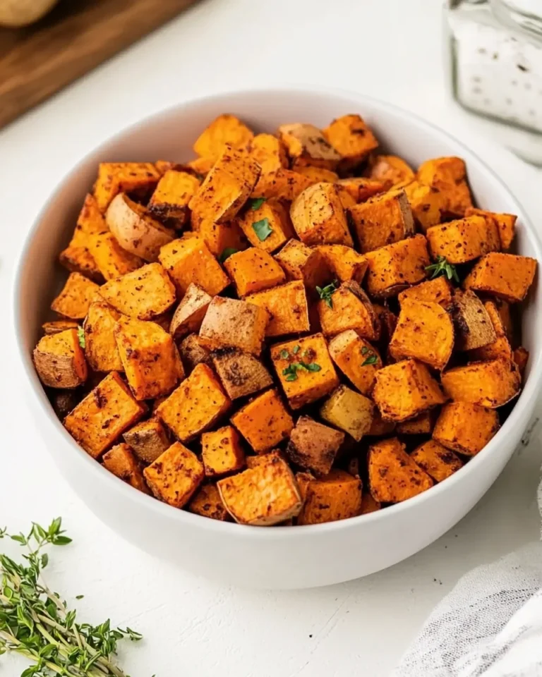 Simple Maple Chipotle Roasted Sweet Potatoes