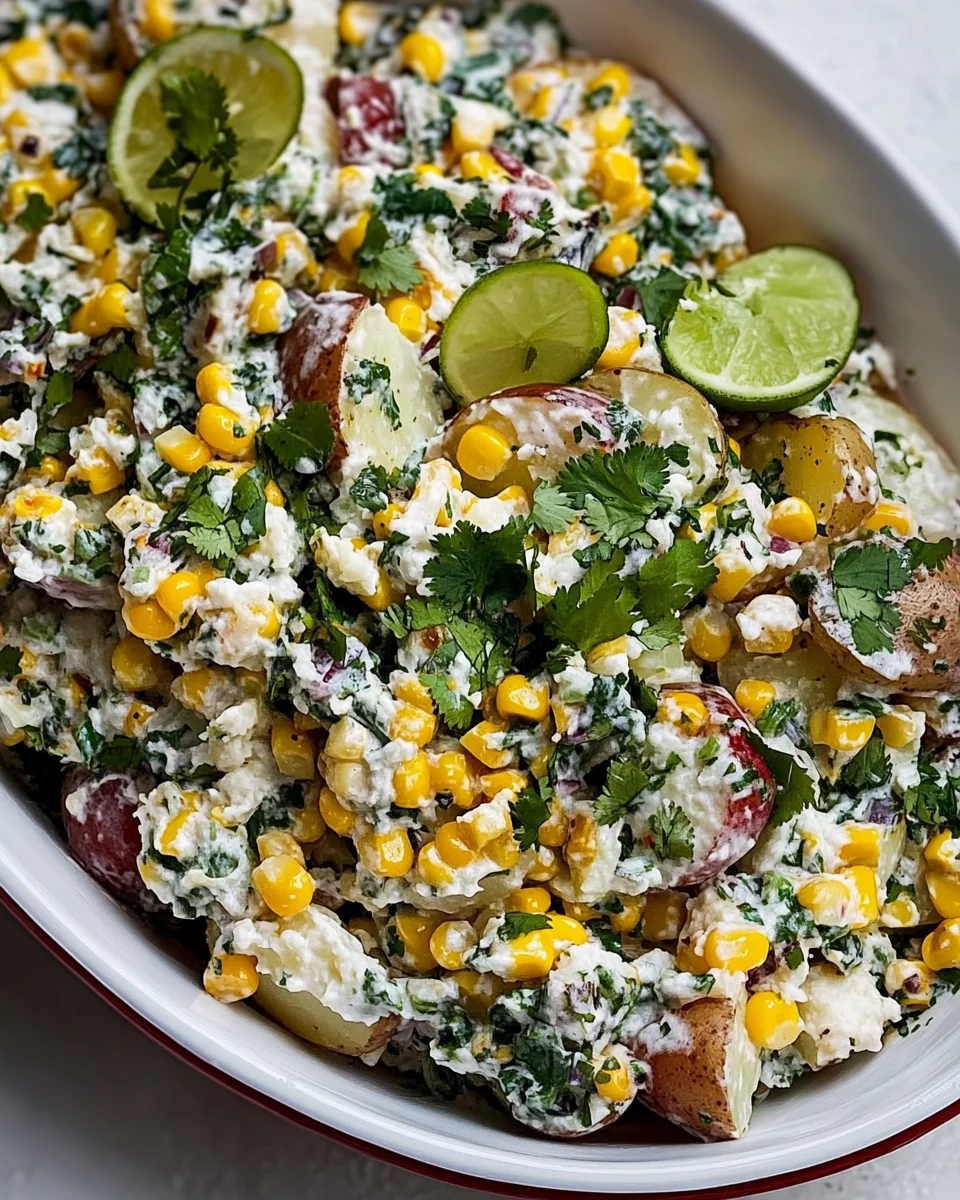 Delicious Mexican Street Corn Potato Salad