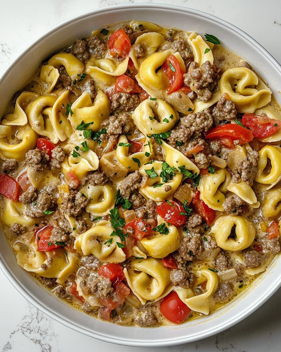One-Pot Cheesy Tortellini with Savory Burger Flavor - additional image