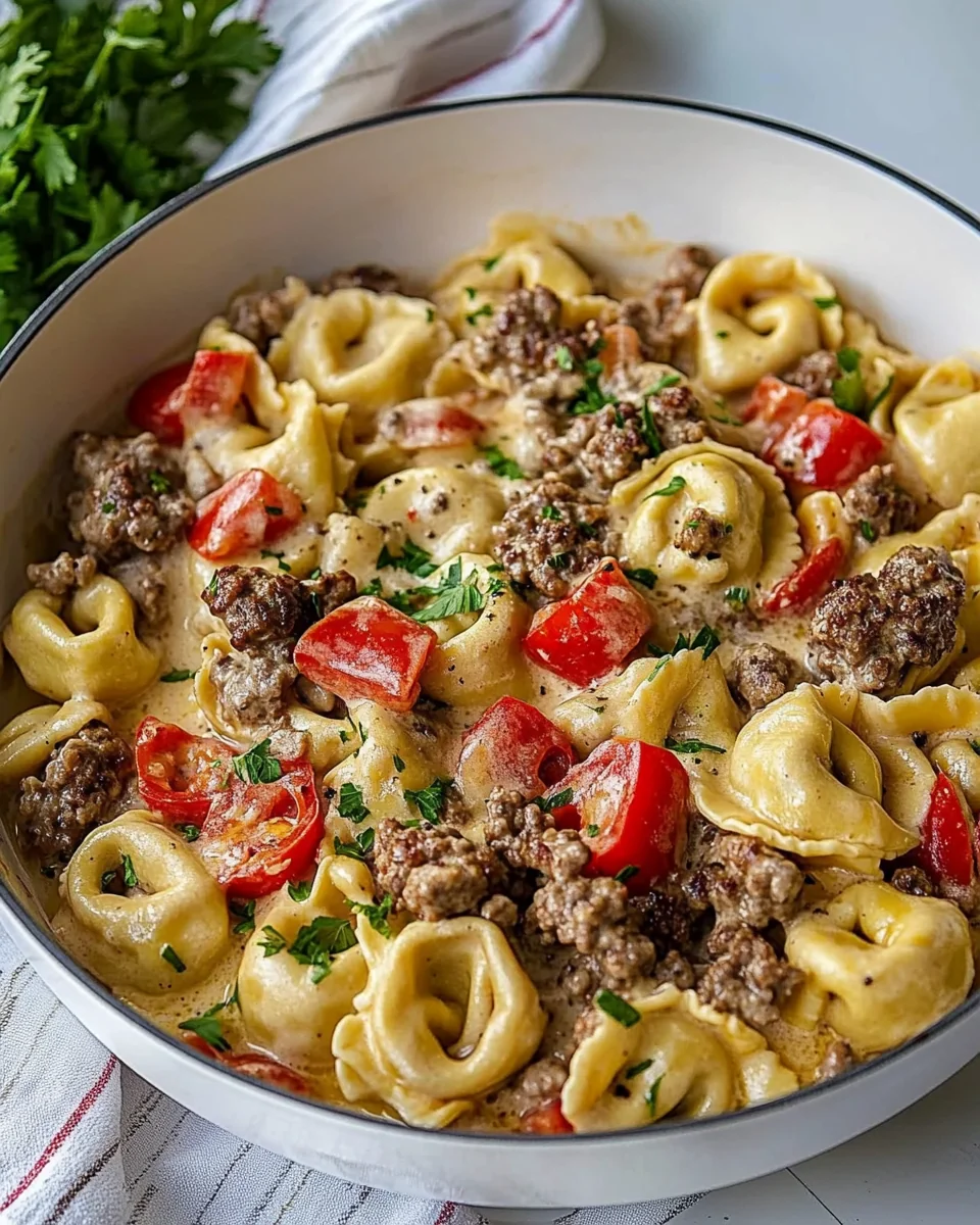 One-Pot Cheesy Tortellini with Savory Burger Flavor - additional image