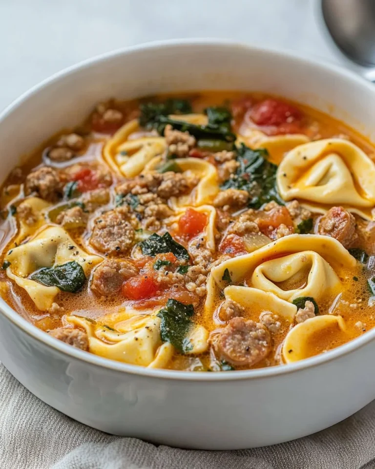 One-Pot Italian Sausage Tortellini Soup Recipe