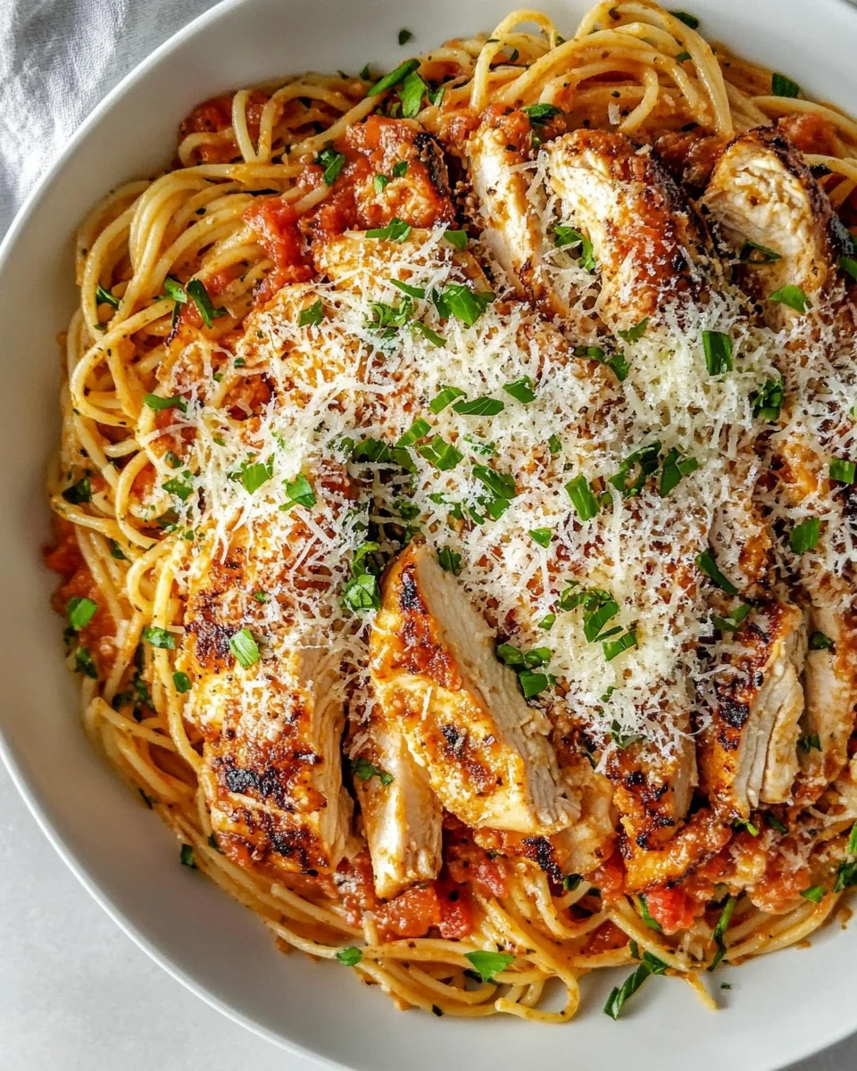 Creamy Parmesan Chicken Pasta Made From Scratch