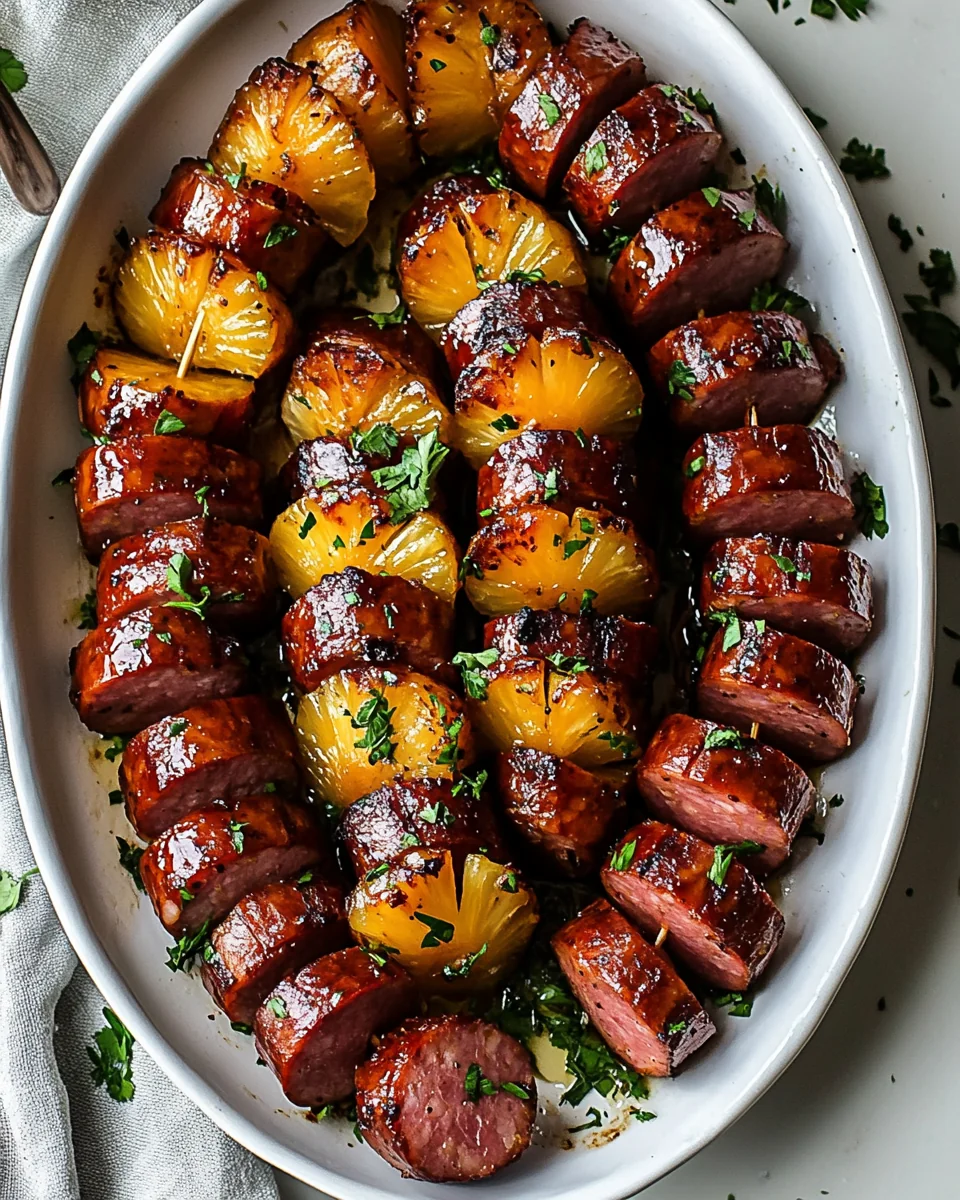 Savory Pineapple Hasselback Kielbasa Bites - additional image