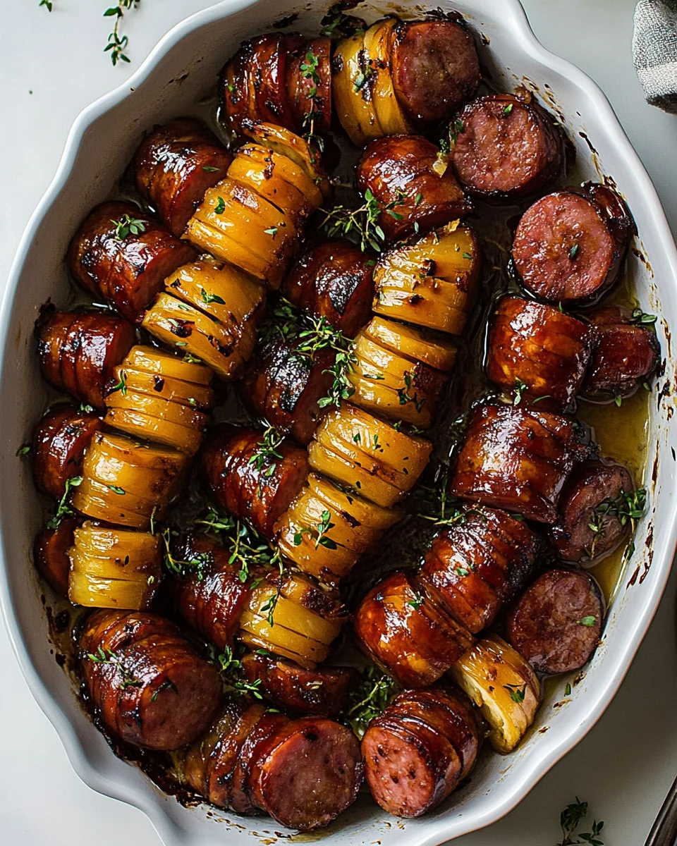 Savory Pineapple Hasselback Kielbasa Bites - additional image