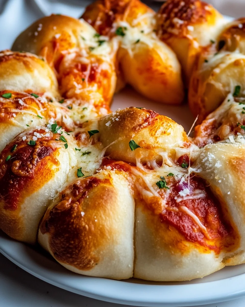 Savory Homemade Pizza Bomb Wreath - additional image