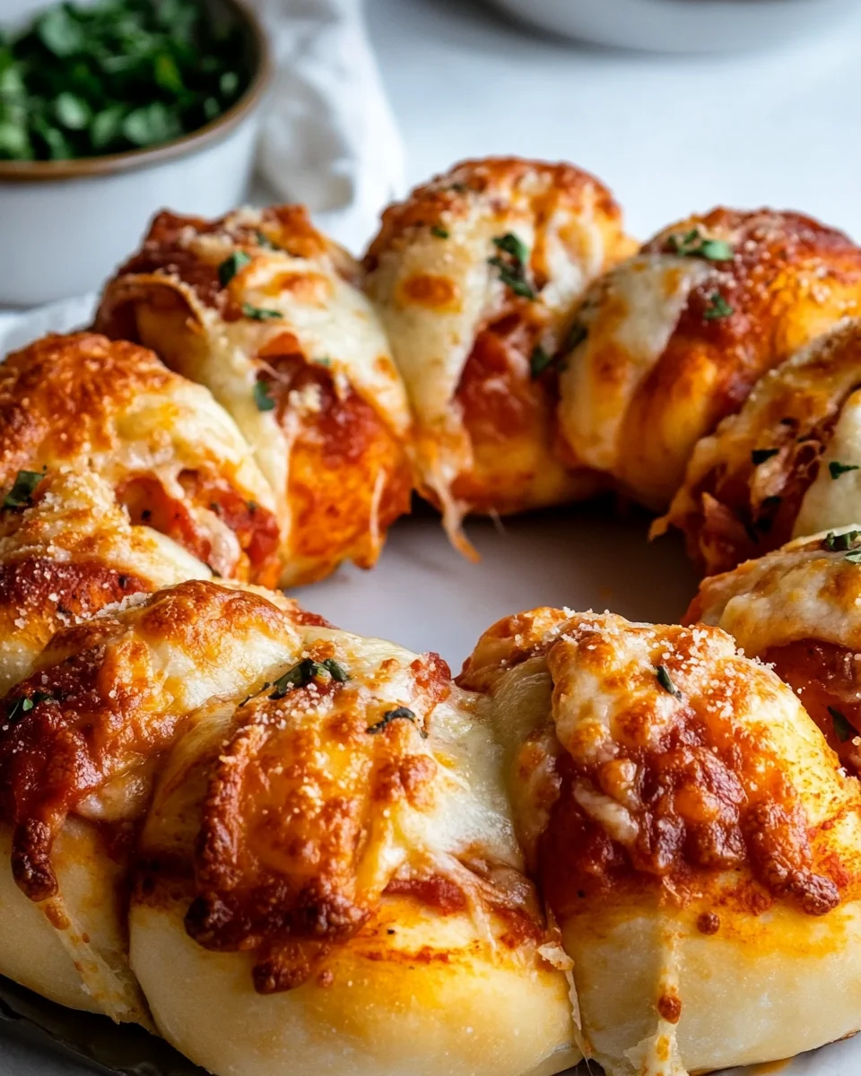Savory Homemade Pizza Bomb Wreath - additional image
