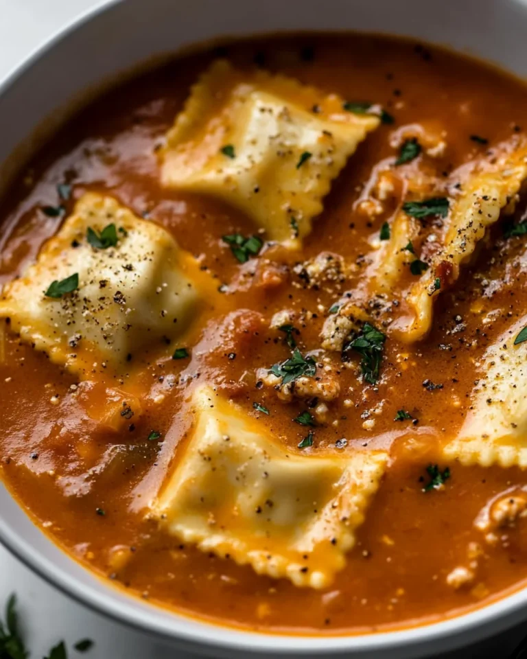 Hearty Homemade Ravioli Soup