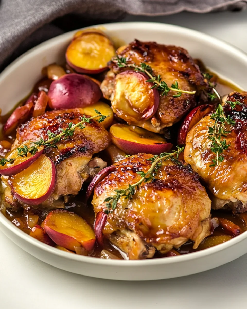 Savory Roasted Peach Chicken - additional image