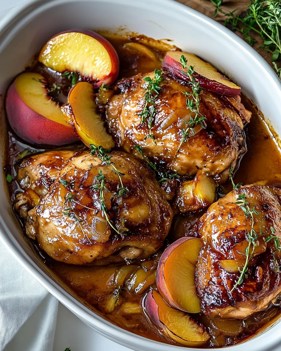 Savory Roasted Peach Chicken - additional image