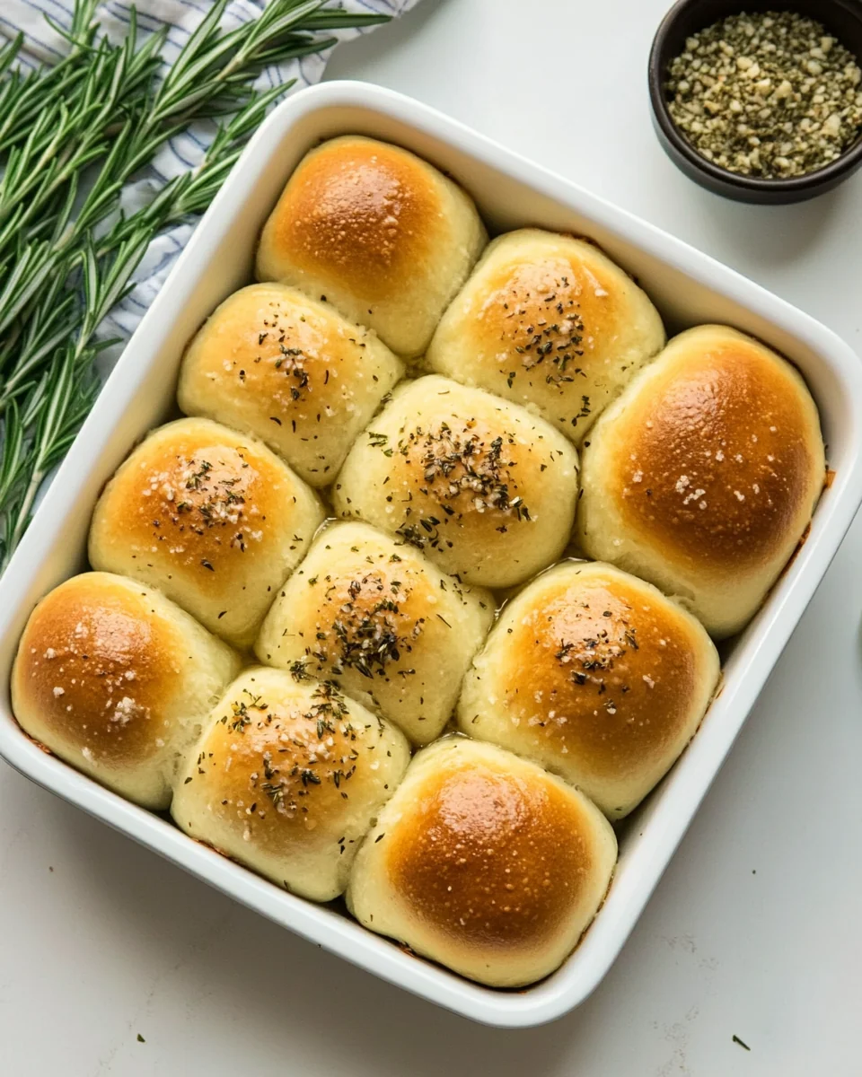 Garlic Butter Rosemary Dinner Rolls That Are Perfectly Fluffy