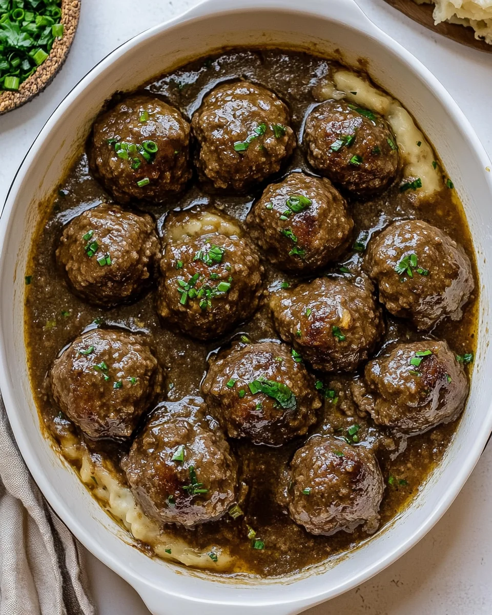 Perfect Homemade Salisbury Steak Meatballs