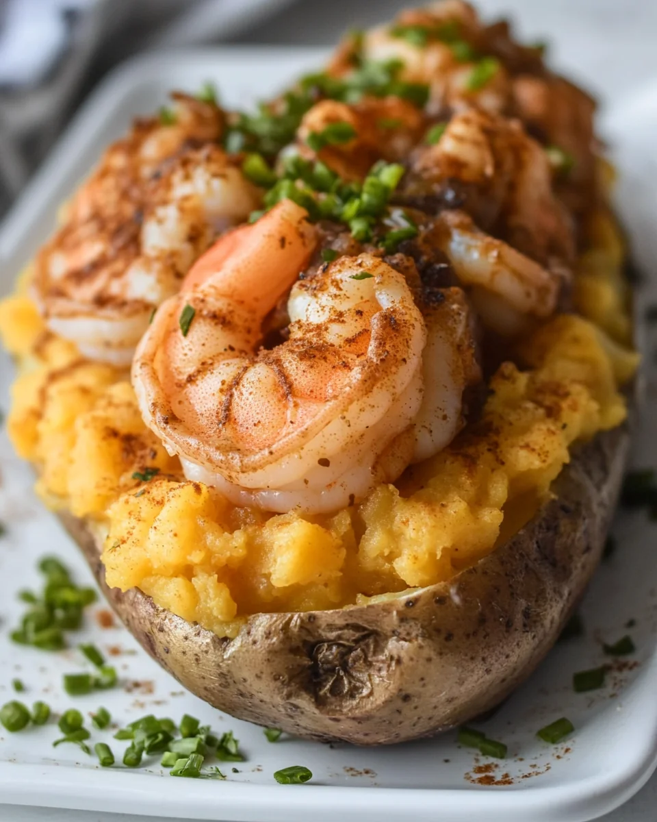 Delicious Shrimp Boil Twice Baked Potatoes