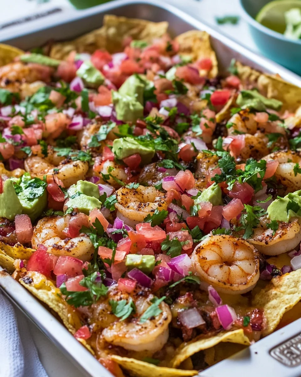 Simple Shrimp Nachos With Fresh Ingredients