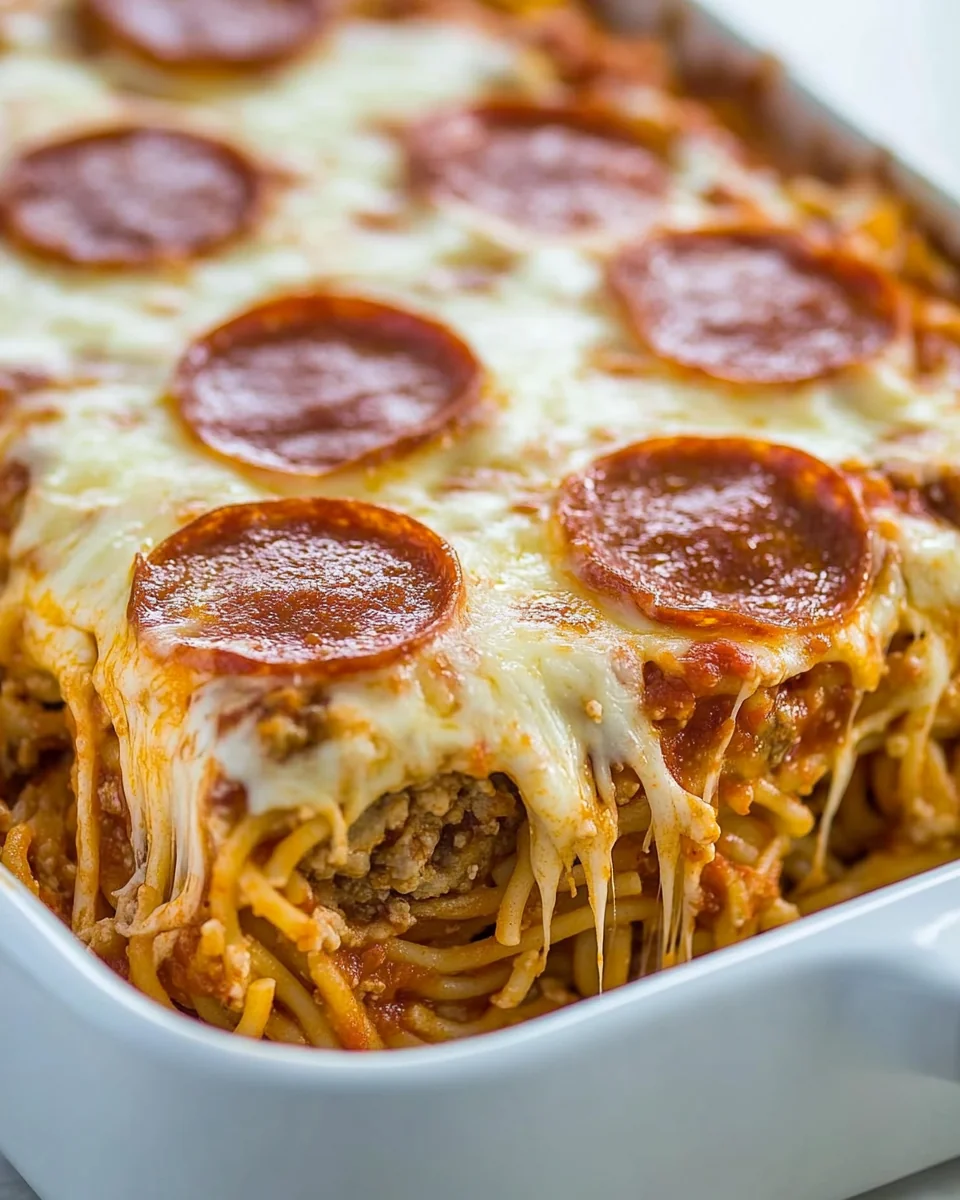 Simple Spaghetti Pizza Casserole - additional image