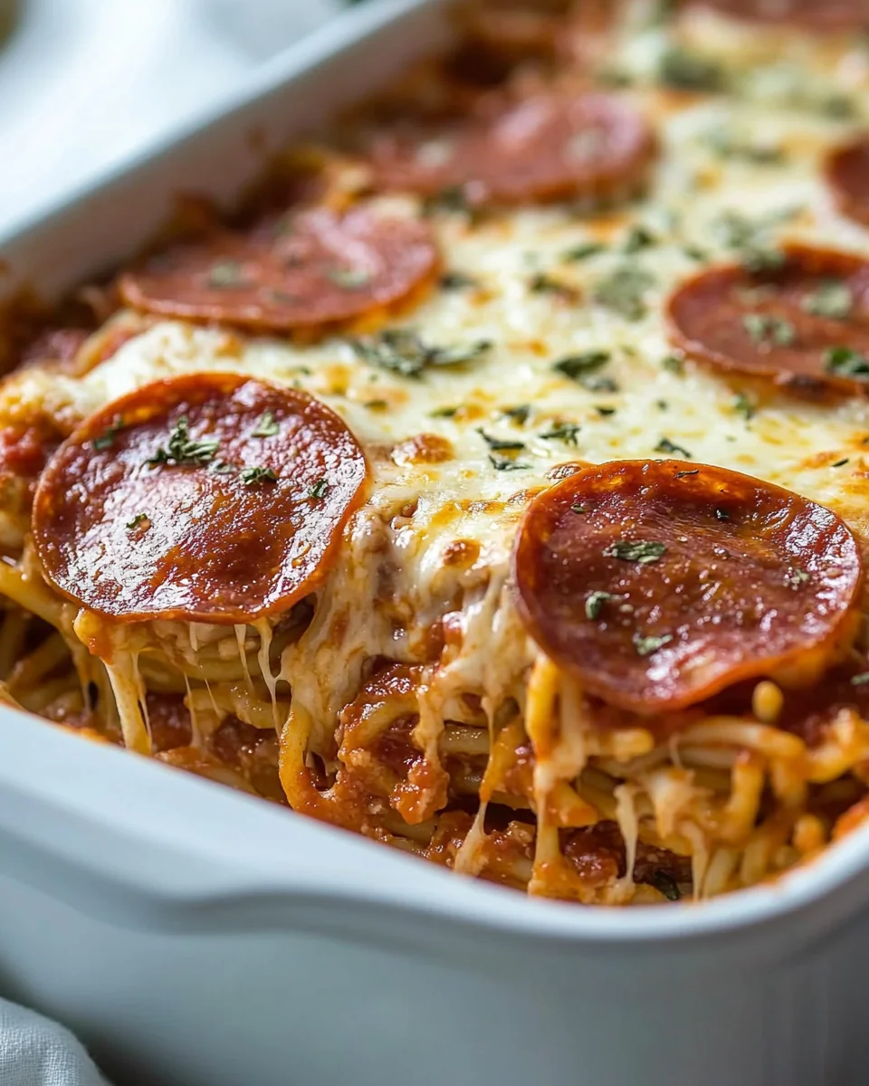 Simple Spaghetti Pizza Casserole - additional image