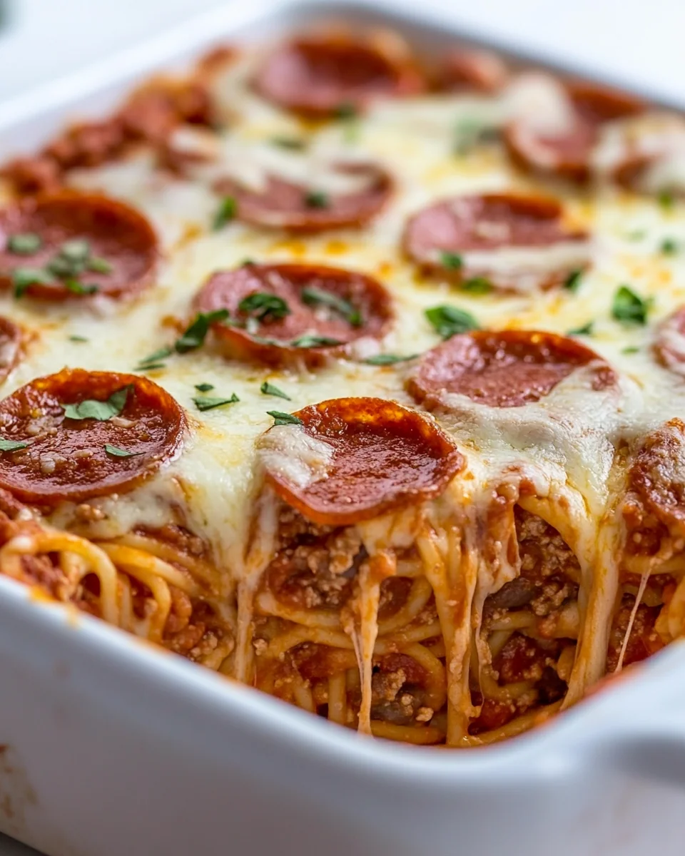Simple Spaghetti Pizza Casserole - additional image