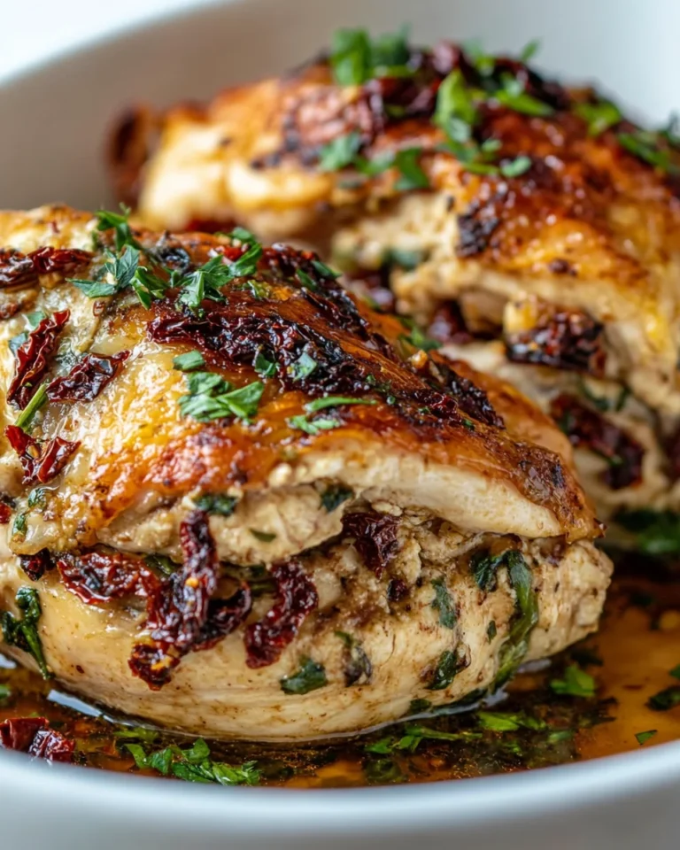Savory Stuffed Sun-Dried Tomato Chicken