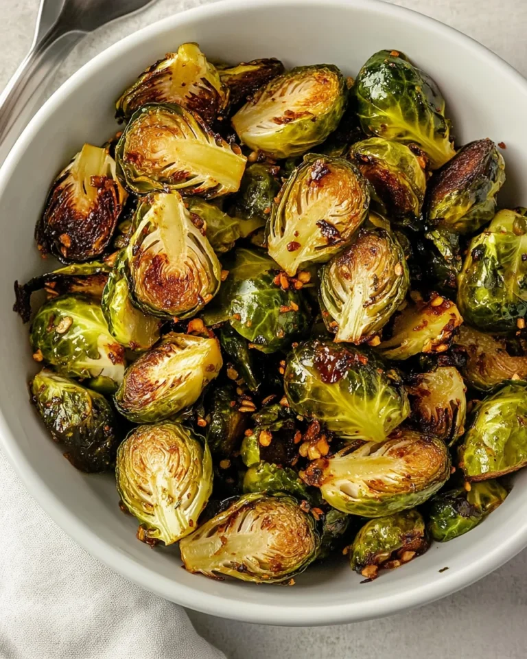 Sweet and Spicy Sriracha Brussels Sprouts