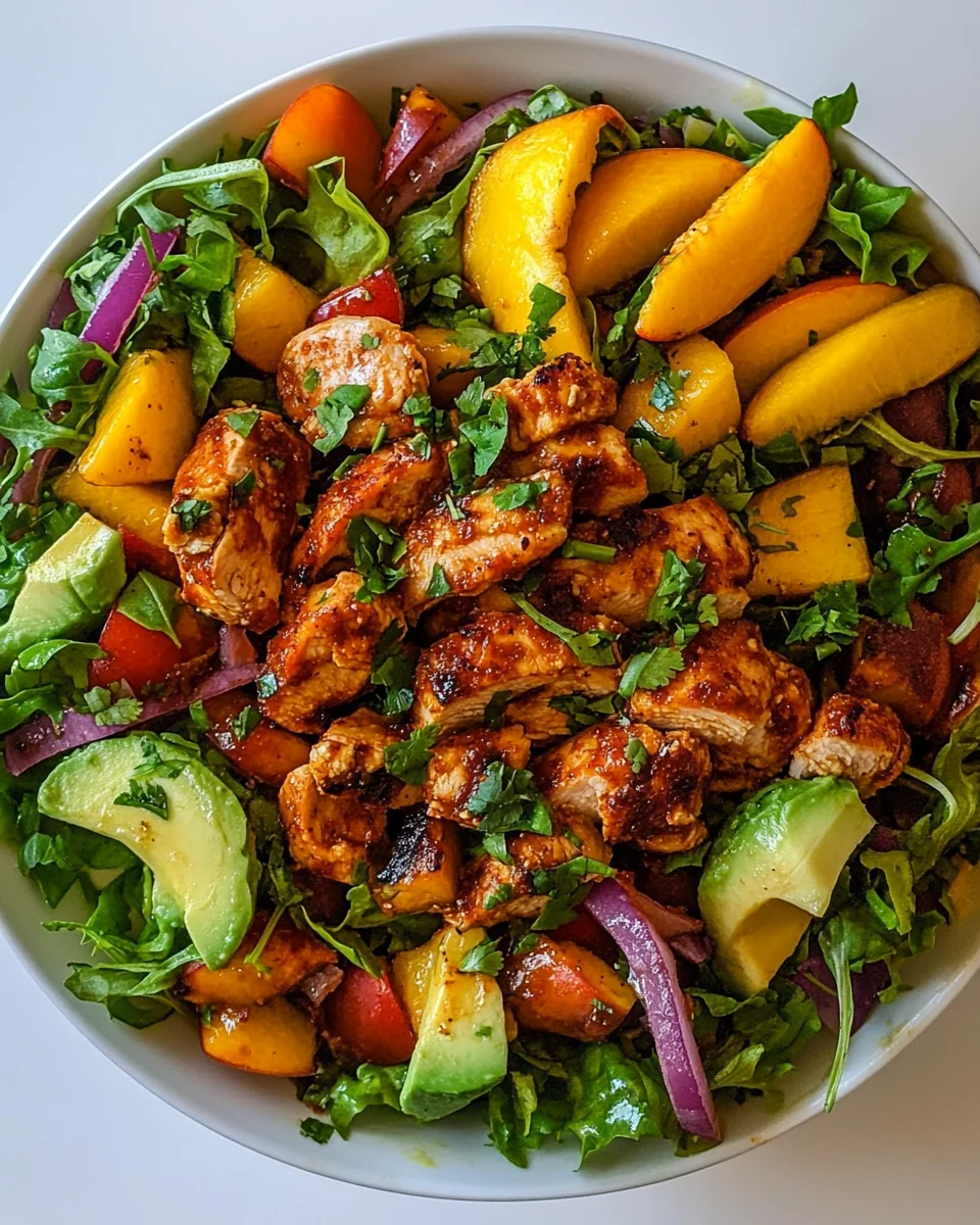Sweet and Spicy Peach Chicken Salad Recipe - additional image