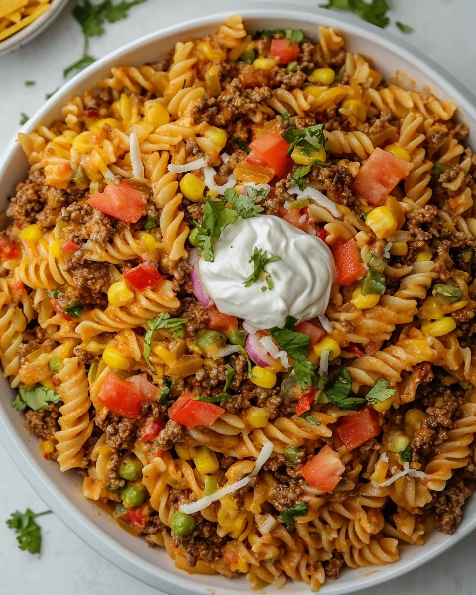 Fresh Taco Pasta Salad Perfect for Weeknight Dinners - additional image