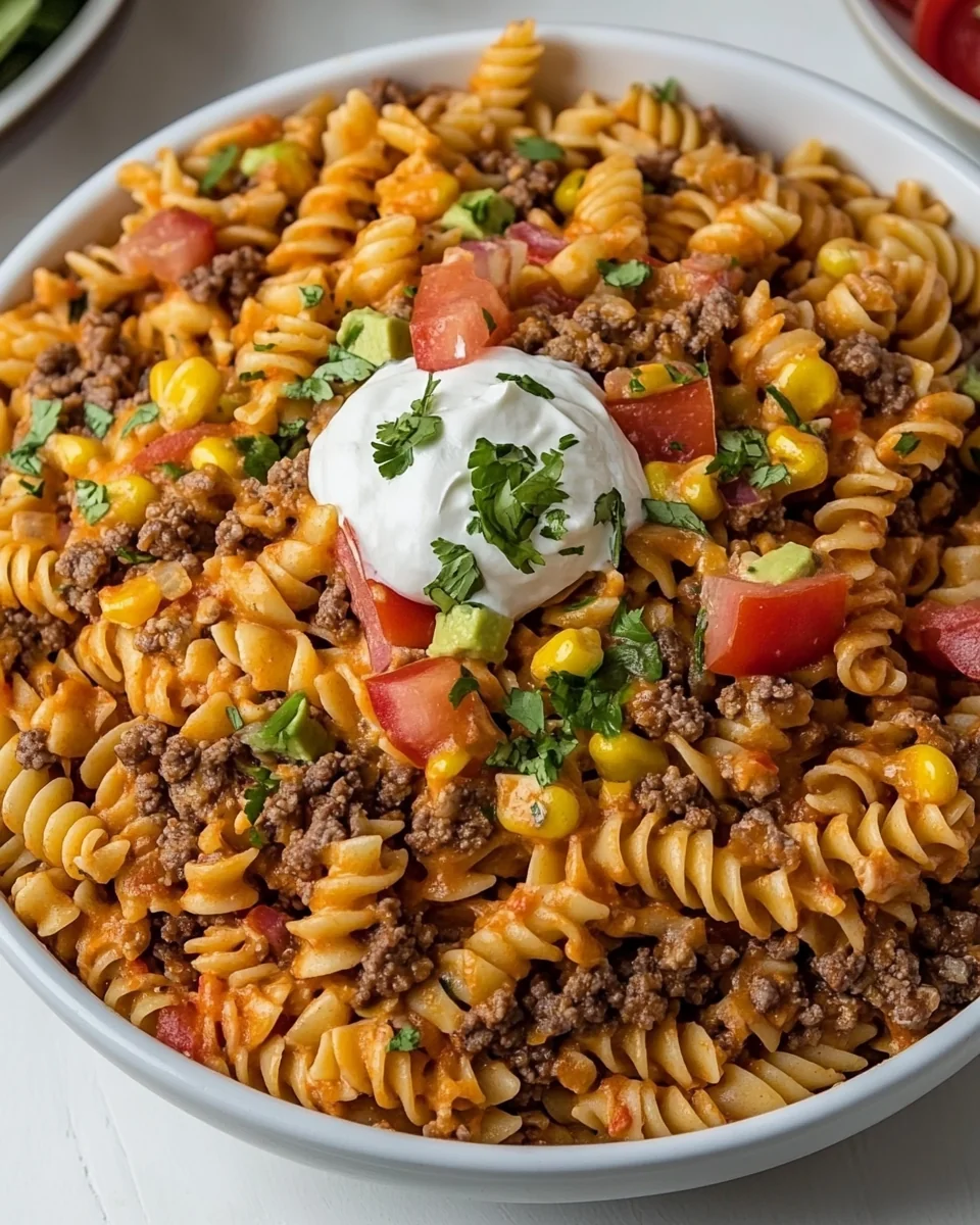 Fresh Taco Pasta Salad Perfect for Weeknight Dinners - additional image