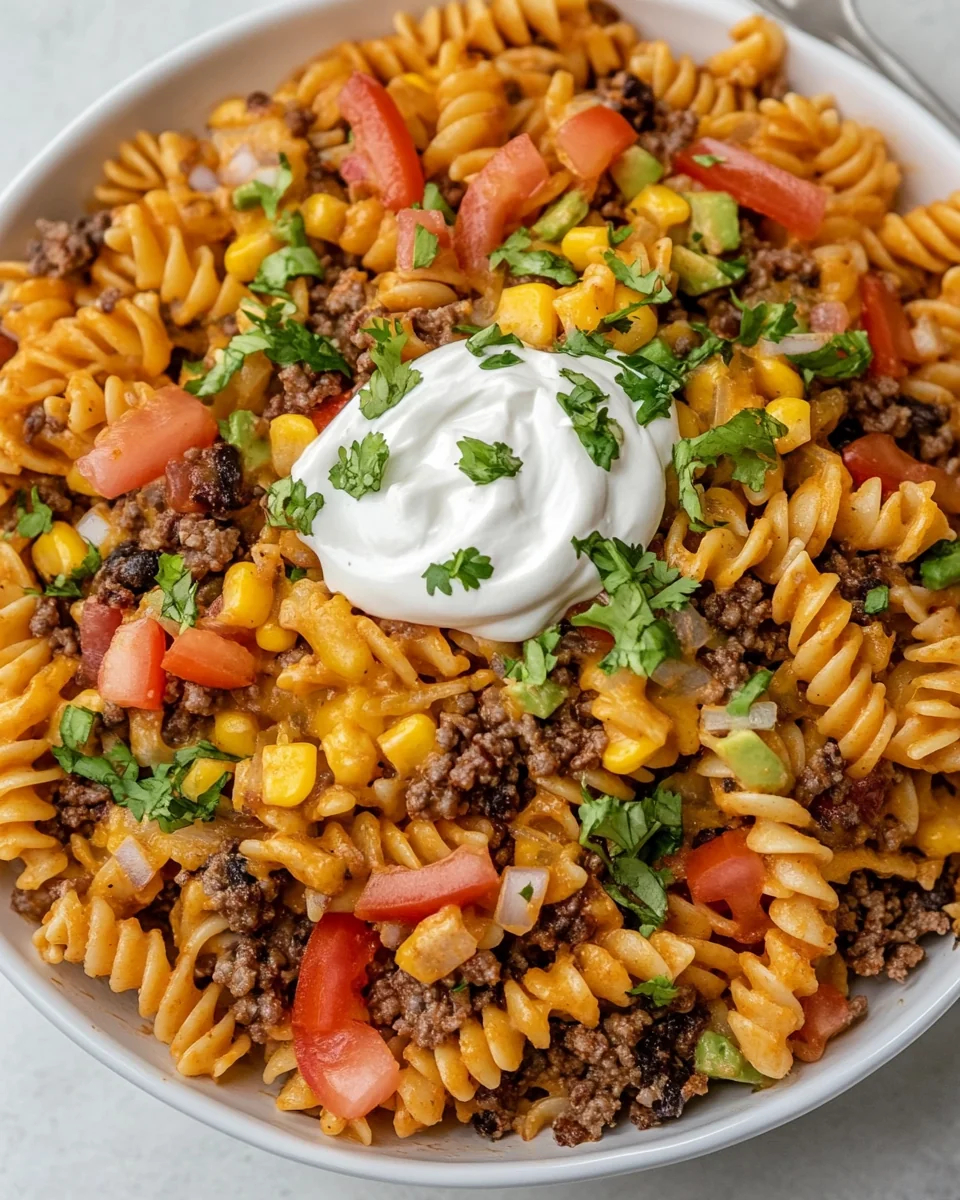 Fresh Taco Pasta Salad Perfect for Weeknight Dinners - additional image