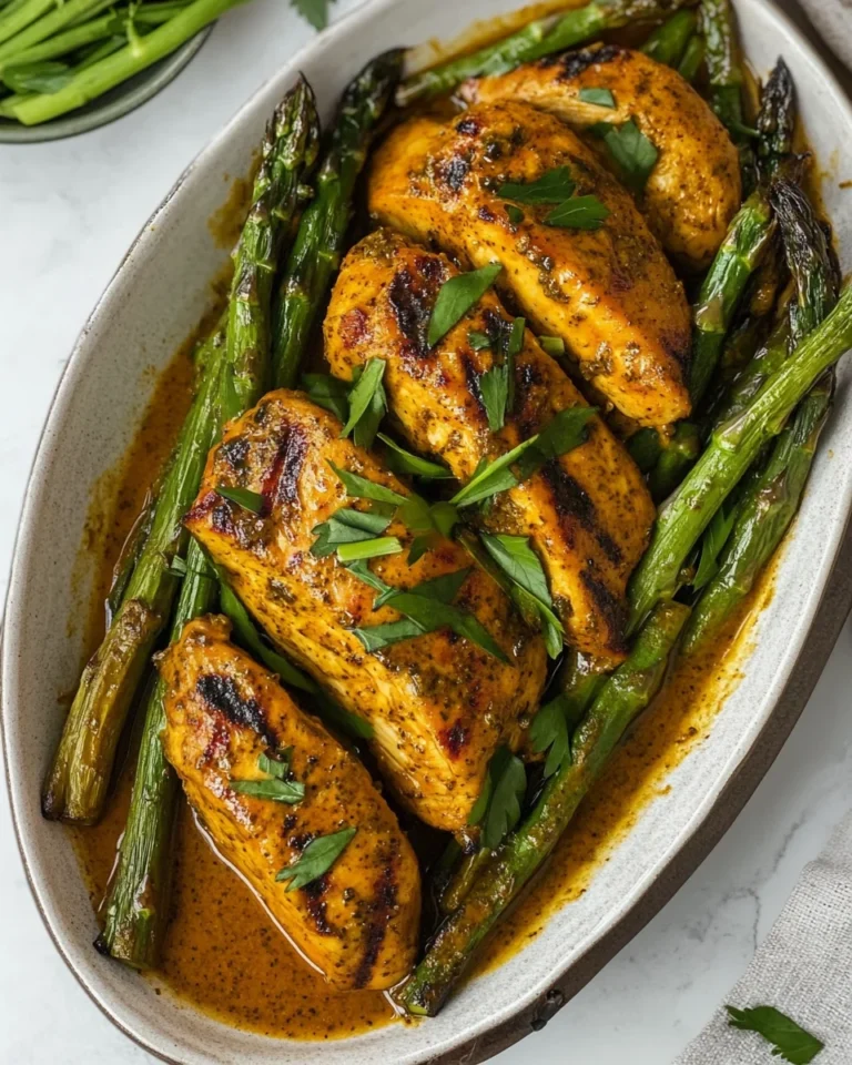 Simple Turmeric Black Pepper Chicken With Asparagus