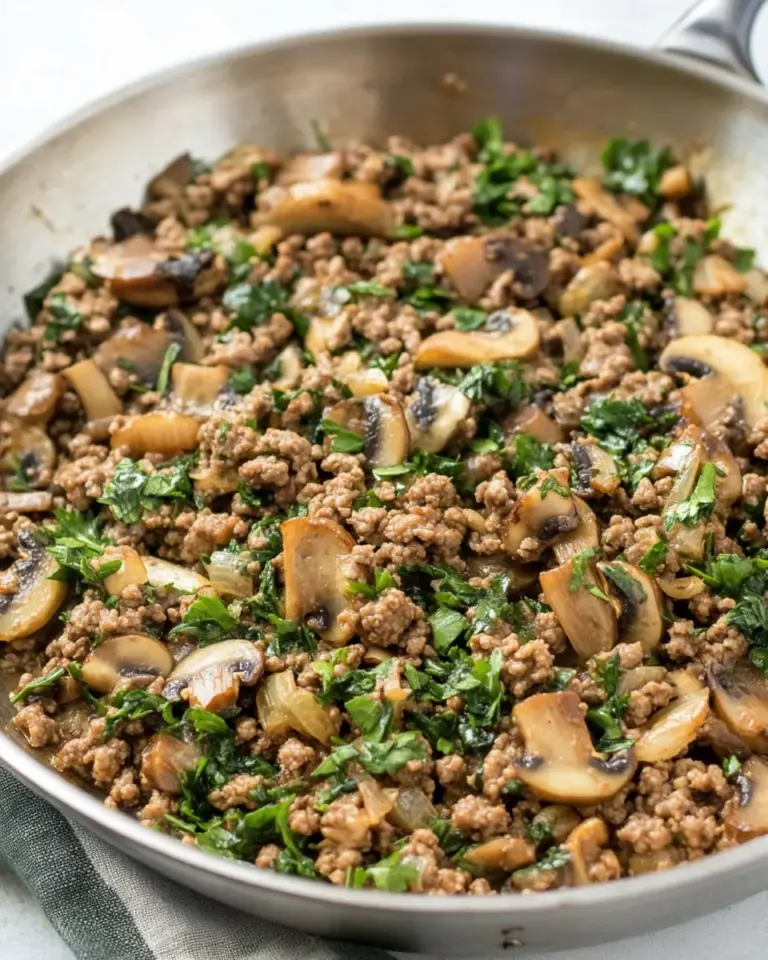 Ground Beef and Mushroom Skillet
