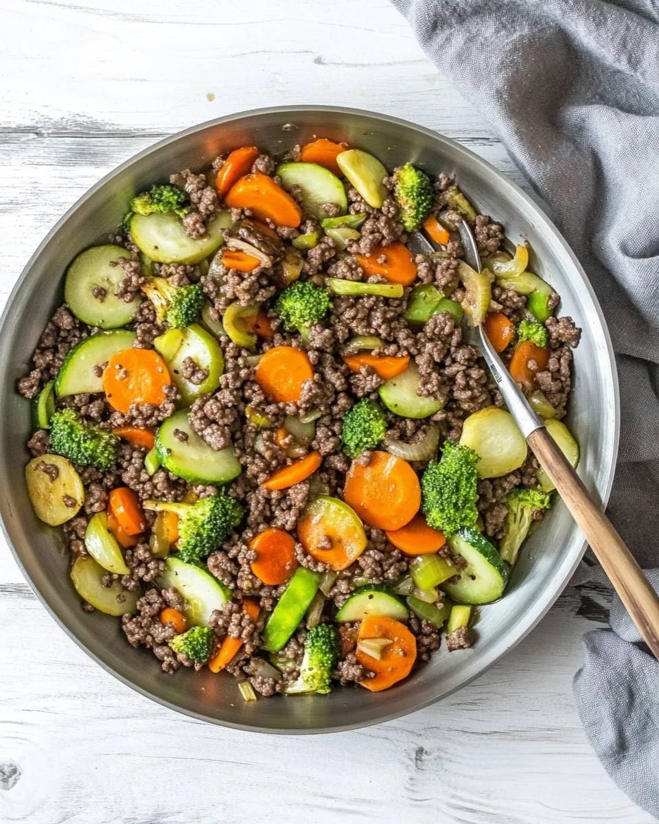 Teriyaki Ground Beef Skillet with Vegetables