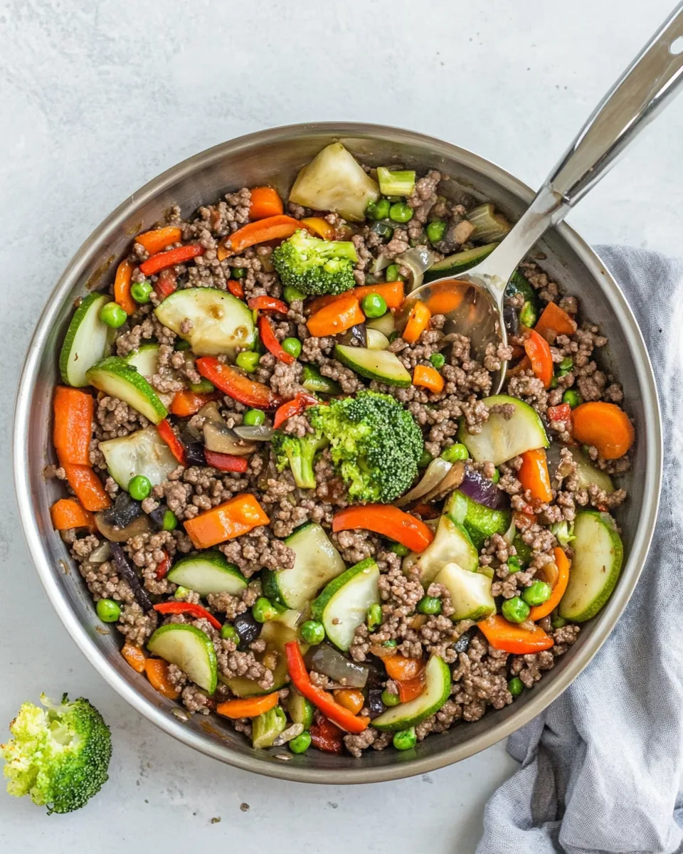 Teriyaki Ground Beef Skillet with Vegetables