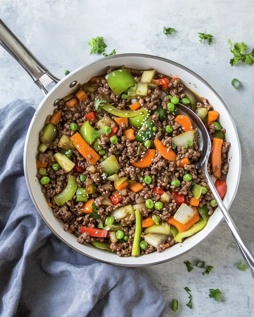 Teriyaki Ground Beef Skillet with Vegetables