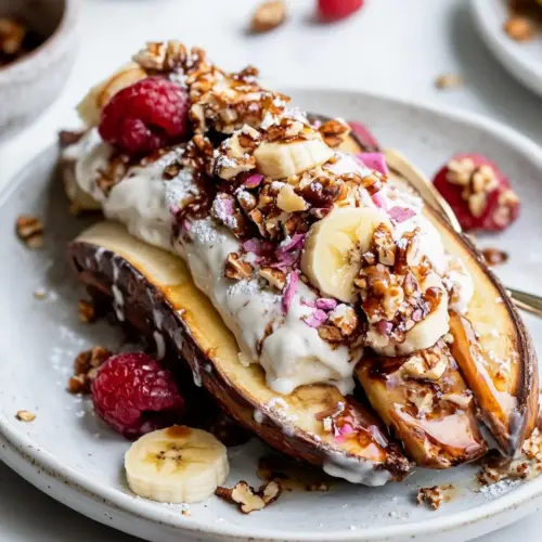 Air Fryer Breakfast Banana Split