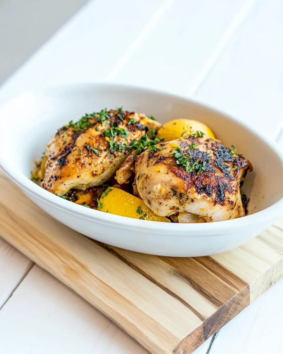 Air Fryer Preserved Lemon Chicken